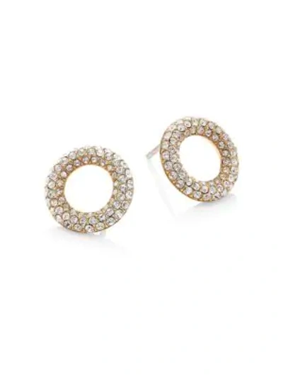 Shop Michael Kors Brilliance Pavé Crystal Stud Earrings/goldtone