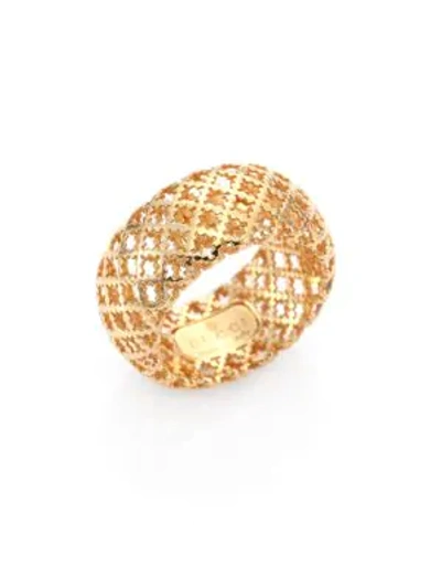 Shop Gucci Diamantissima 18k Yellow Gold Band Ring