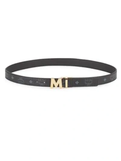 Shop Mcm M Reversible Belt In Black