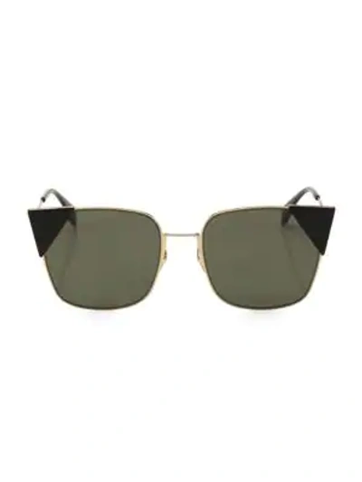 Shop Fendi 55mm Squared Cat Eye Sunglasses In Brown