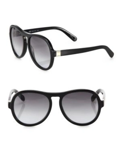 Shop Chloé Marlow 59mm Aviator Sunglasses In Black