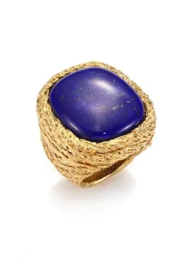 Shop Aurelie Bidermann Miki Lapis Lazuli Ring