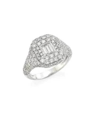 Shop Shay Essentials Pave Diamond Pinky Ring In White Gold