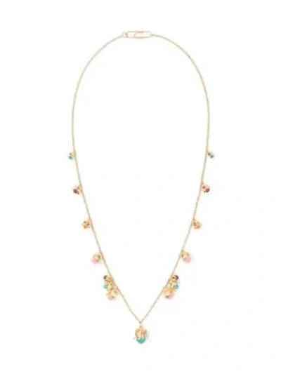 Shop Aurelie Bidermann Lily Of The Valley Long Faux-pearl Necklace In Gold