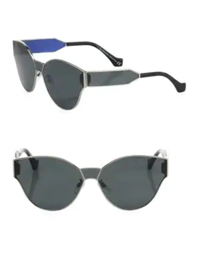 Shop Balenciaga 65mm Round Sunglasses In Grey