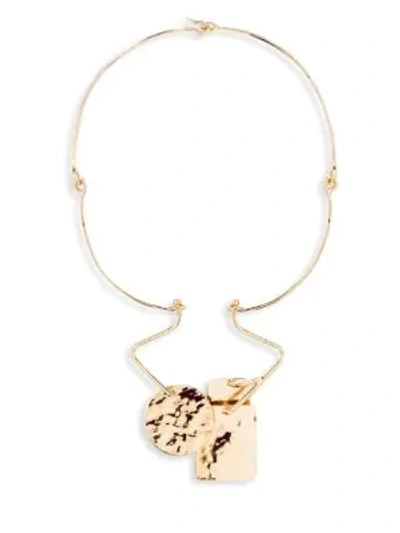 Shop Aurelie Bidermann Bird Garden Pendant Necklace In Gold