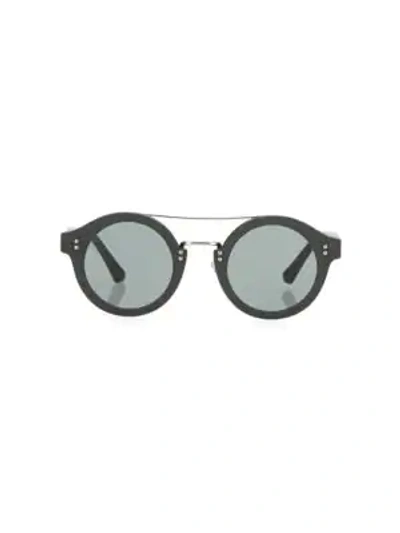 Shop Jimmy Choo Montie 64mm Round Glitter Sunglasses In Black