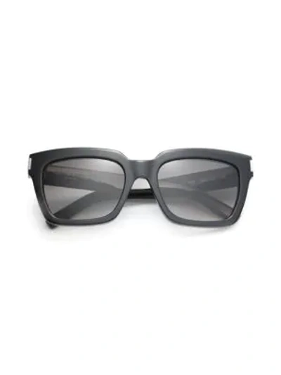 Shop Saint Laurent Bold 1 Thick Square Sunglasses In Black