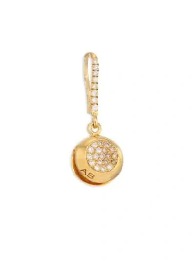 Shop Aurelie Bidermann Bell Diamond & 18k Yellow Gold Single Drop Earring
