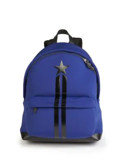 Shop Givenchy Neoprene & Leather Star Backpack In Blue