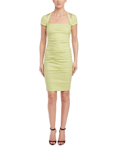 Shop Nicole Miller Artelier Mariana Strappy Sheath Dress In Green