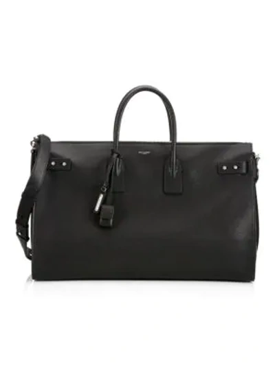 Shop Saint Laurent Sac Du Jour Leather Duffle Bag In Black