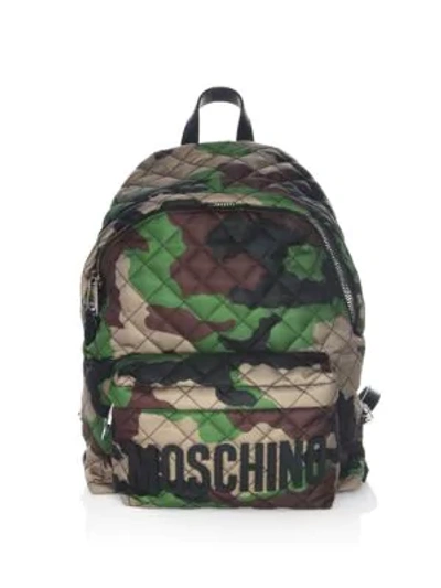 Shop Moschino Camouflage Backpack In Multi