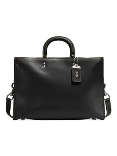 Shop Coach 1941 Covertible Leather Briefcase In Black