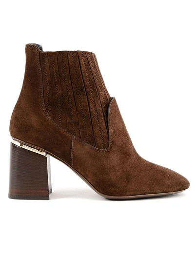 Shop Tod's Elasticated Panel Boots In Marrone