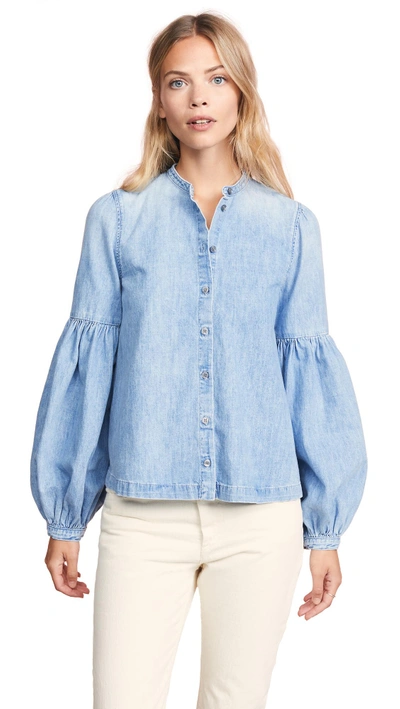 Shop Citizens Of Humanity Palmer Button Down Shirt In Willow