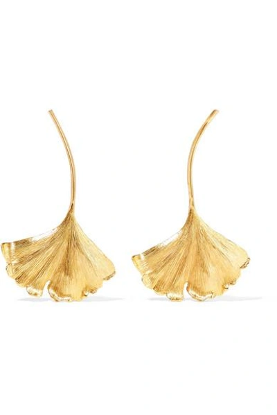 Shop Oscar De La Renta Gold-plated Earrings