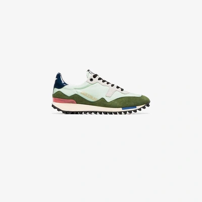 Shop Golden Goose Deluxe Brand Green Low Top Lace Up Leather Sneakers