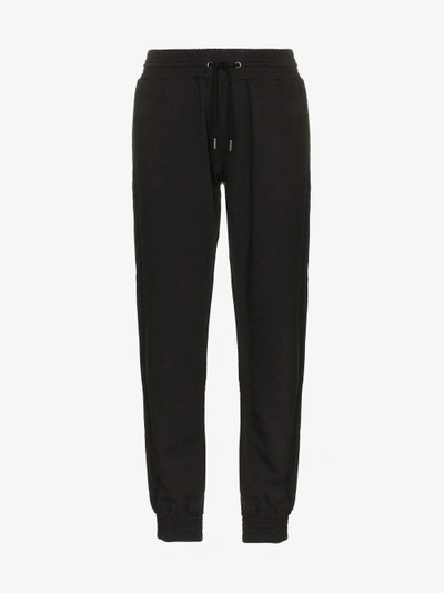 Shop Lot78 Black Mid-rise Crepe Track Pants