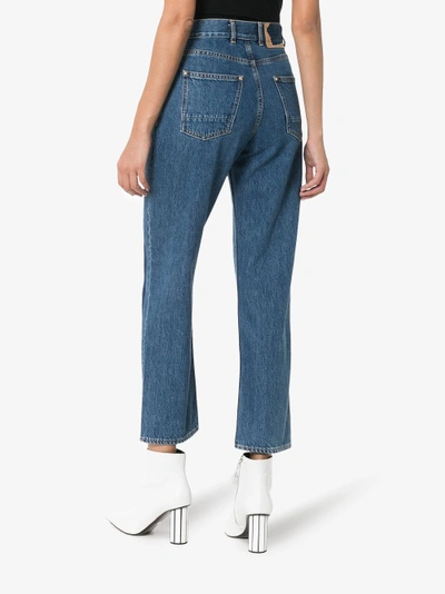 Shop Golden Goose 'komo' High-waisted Panel Detail Jeans In Blue