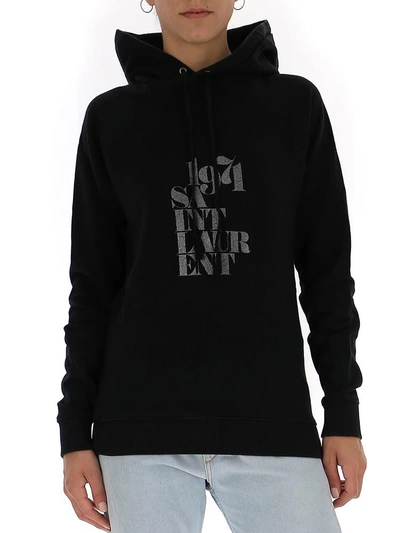 Shop Saint Laurent 1974 Hoodie In Black