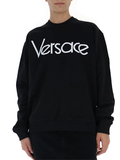 Shop Versace Logo Jumper In Black