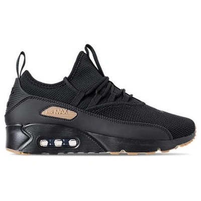 Nike Men's Air Max 90 Ez Casual Sneakers From Finish Line In Black/black Gum/  Light Br | ModeSens