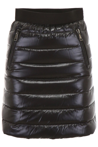 Shop Moncler Puffer Mini Skirt In Black