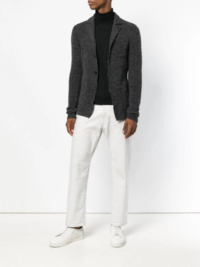 Shop Roberto Collina Knitted Blazer - Grey