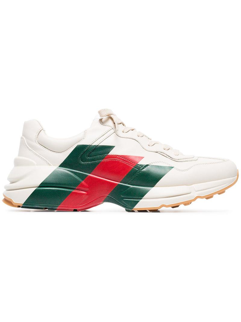 red and green gucci trainers