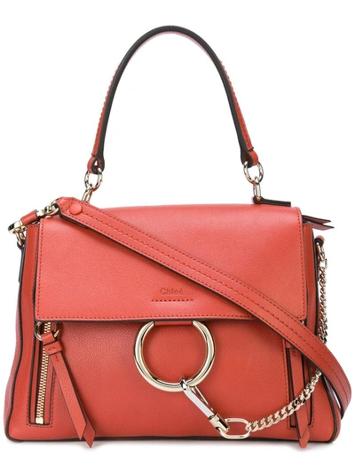 Shop Chloé Medium Faye Shoulder Bag - Red