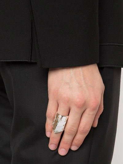 Shop Vivienne Westwood 'armour' Ring In Grey