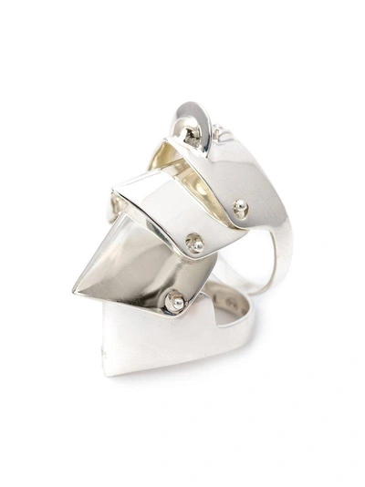 Shop Vivienne Westwood 'armour' Ring In Grey