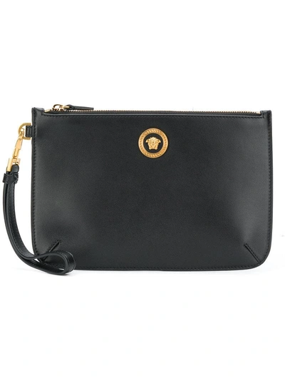 Shop Versace Medusa Clutch - Black