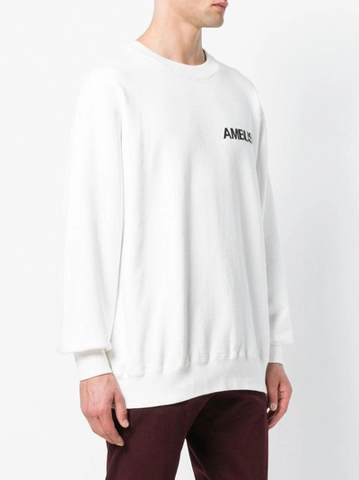 Shop Ambush Logo Print Sweatshirt  In White