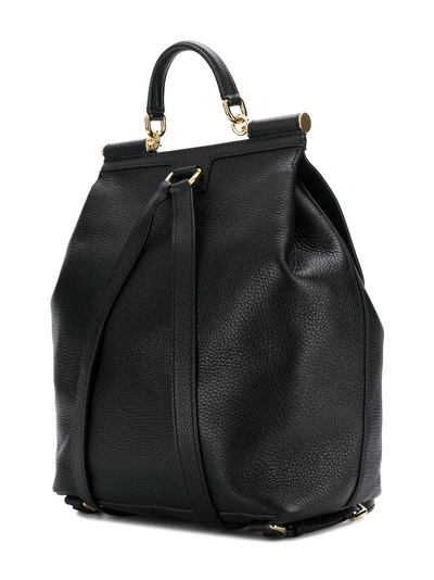 Shop Dolce & Gabbana Logo Plaque Backpack - Black