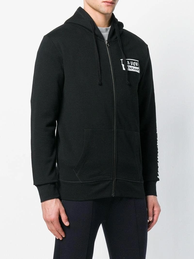 Shop Deus Ex Machina Logo Zip Hoodie - Black