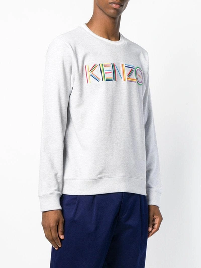 Shop Kenzo Logo Sweatshirt - Grey