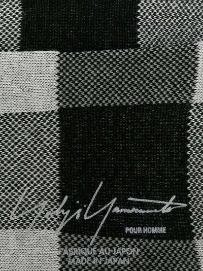 Shop Yohji Yamamoto Checked Socks - Black