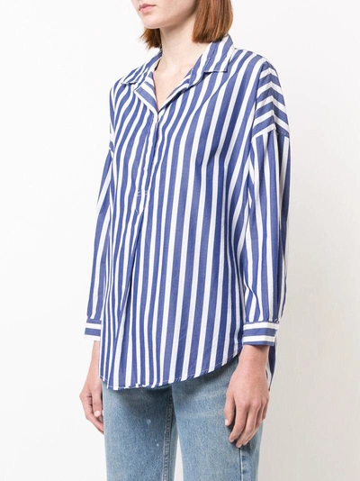 Shop A Shirt Thing Casual Striped Shirt - Blue