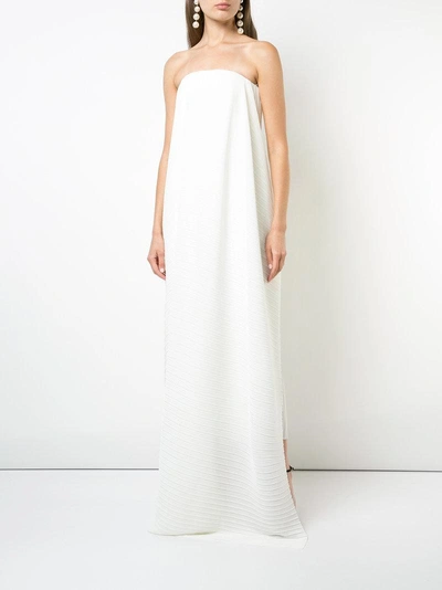 Shop Solace London Textured Maxi Gown - White