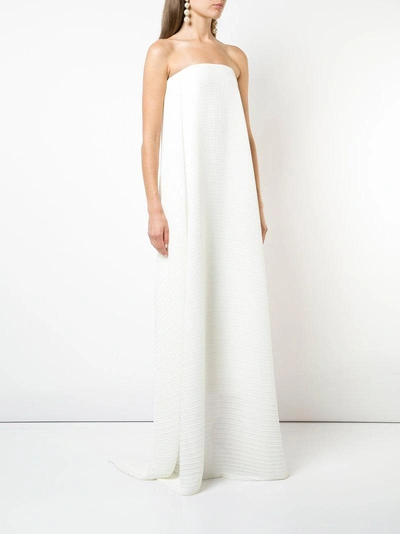 Shop Solace London Textured Maxi Gown - White