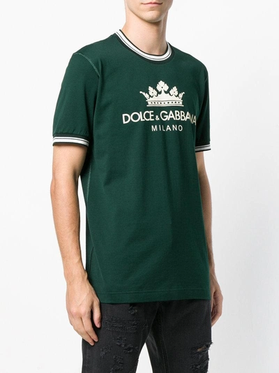 Shop Dolce & Gabbana Print T-shirt In Green