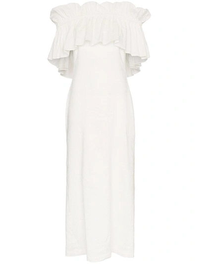 Shop Rejina Pyo White Off Shoulder Ruffle Maxi Dress 