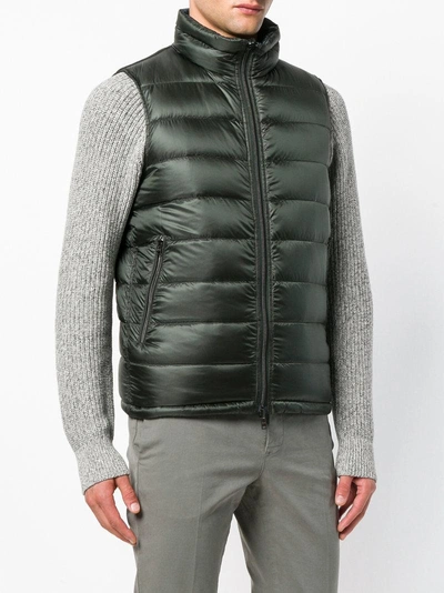 Shop Herno Sleeveless Padded Jacket - Green