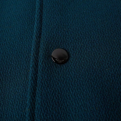 Shop Saint Laurent Wool Teddy Jacket In Blue
