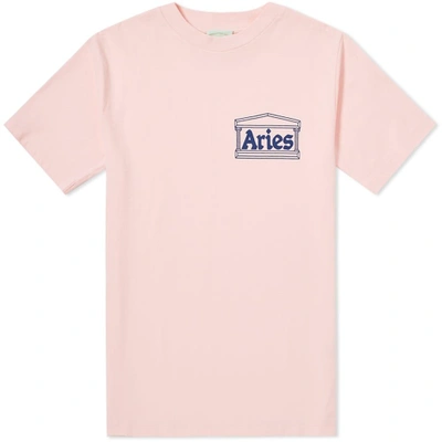Shop Aries Logo Tee In Pink