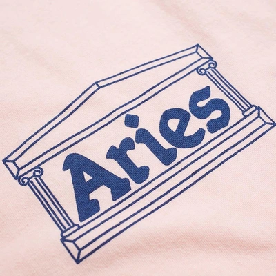 Shop Aries Logo Tee In Pink