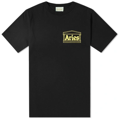 Shop Aries Logo Tee In Black