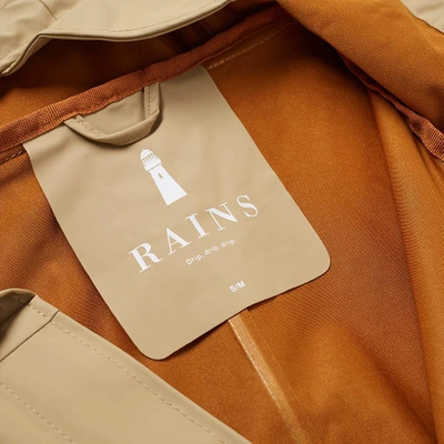 Shop Rains Long Jacket In Neutrals